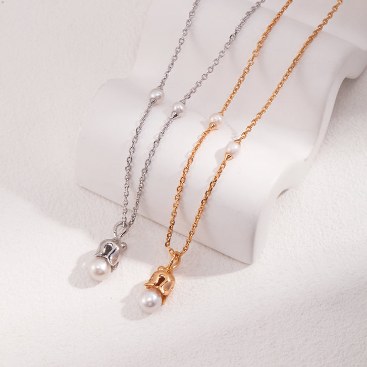 Pearl Bud Necklace - Rivelle Jewelry