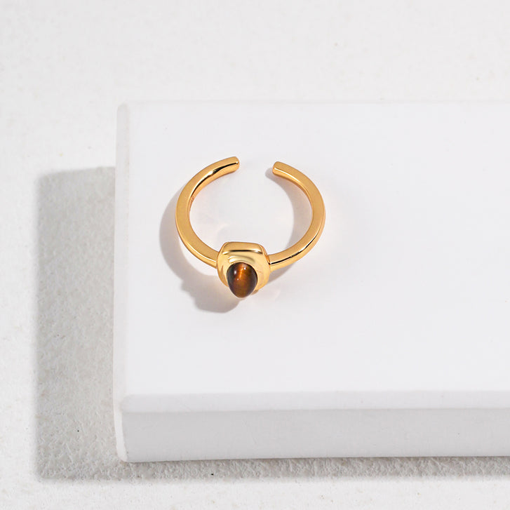 Stratavelle Tiger's Eye Ring - Rivelle Jewelry